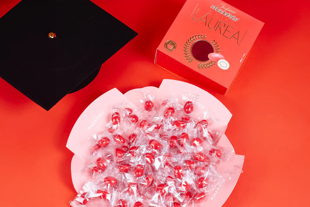 Vassoio Dolce Laurea Maxtris Rosso